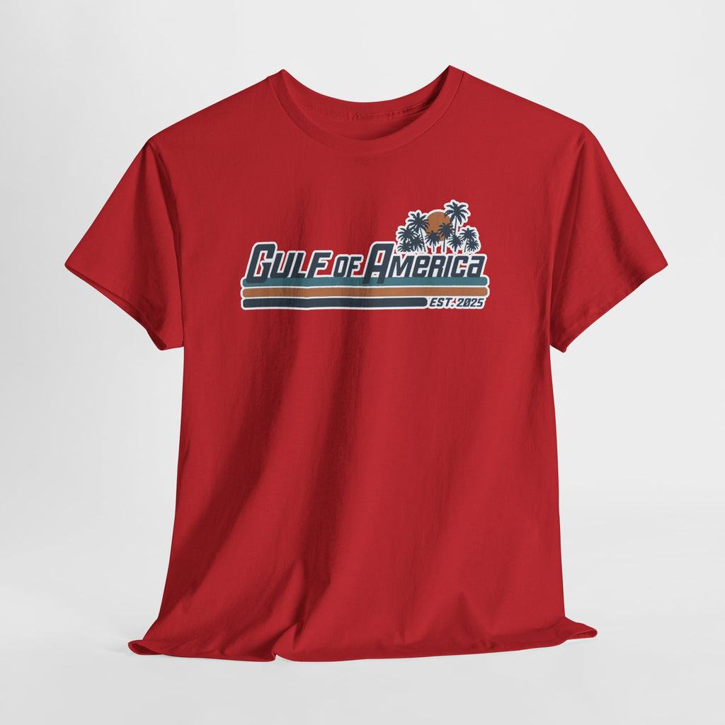 Gulf of America Vintage Surf Tee — Retro Beach Logo T-Shirt