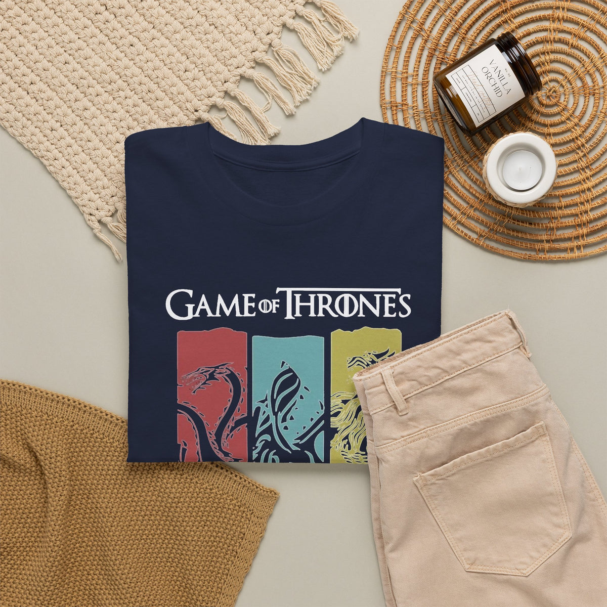 Game of Thrones House Sigils T-Shirt — Stark Lannister Tully Banner Tee