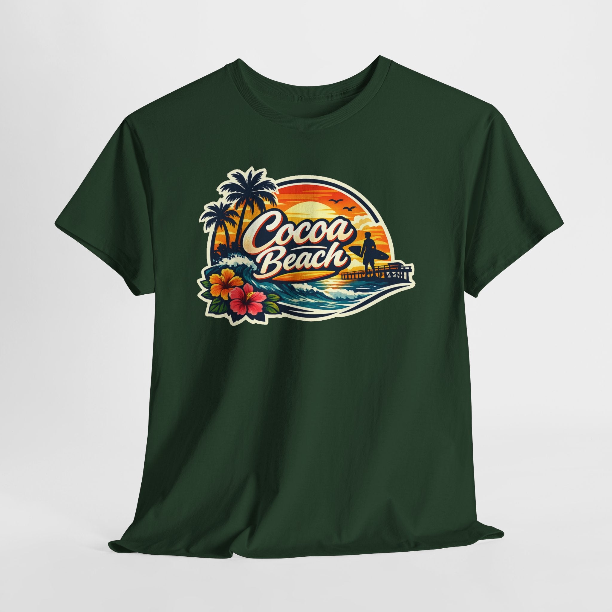Cocoa Beach Vintage Sunset T-Shirt
