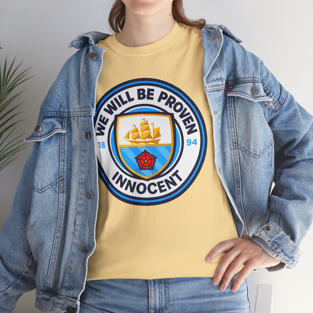 “We Will Be Proven Innocent” Justice Manchester City Cotton T-Shirt