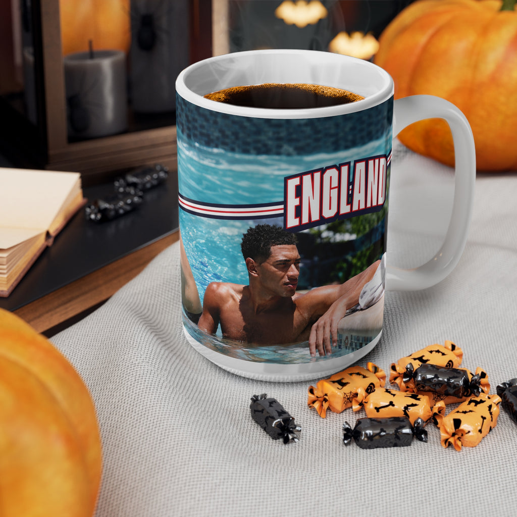 England Photo Pool Party Coffee Mug — Ceramic 11oz & 15oz