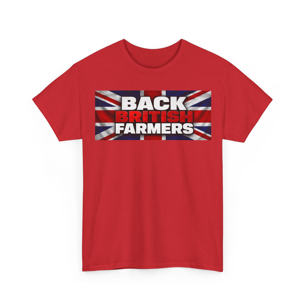 Back British Farmers T-Shirt — Union Jack Support Tee for UK Farmers