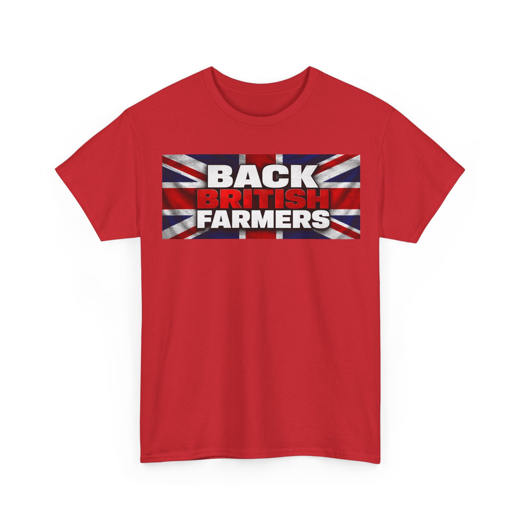 Back British Farmers T-Shirt — Union Jack Support Tee for UK Farmers