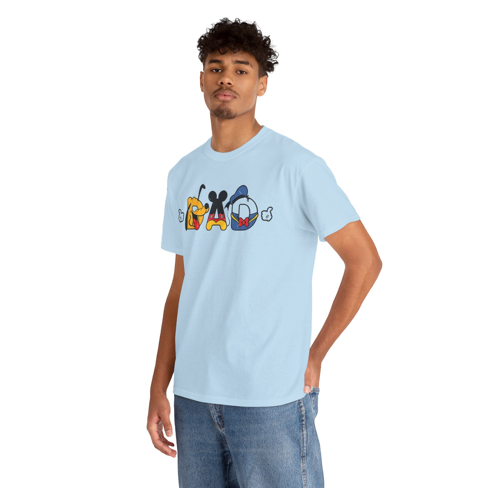 Disney Dad Character Graphic Tee — Playful Colorful Character Icons T-Shirt