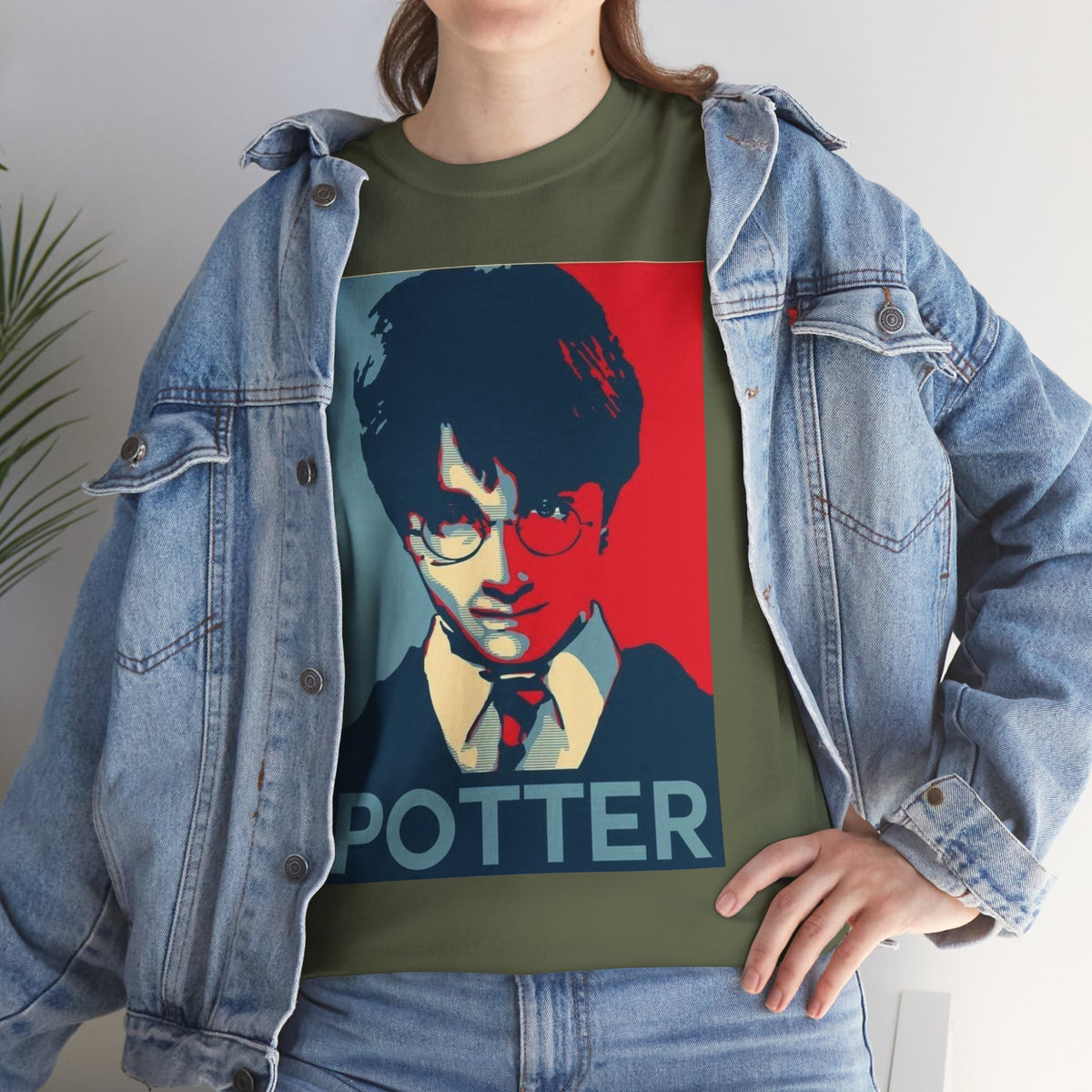 Harry Potter Inspired Vintage Wizard Portrait Cotton T‑Shirt — 'Potter' Graphic Tee
