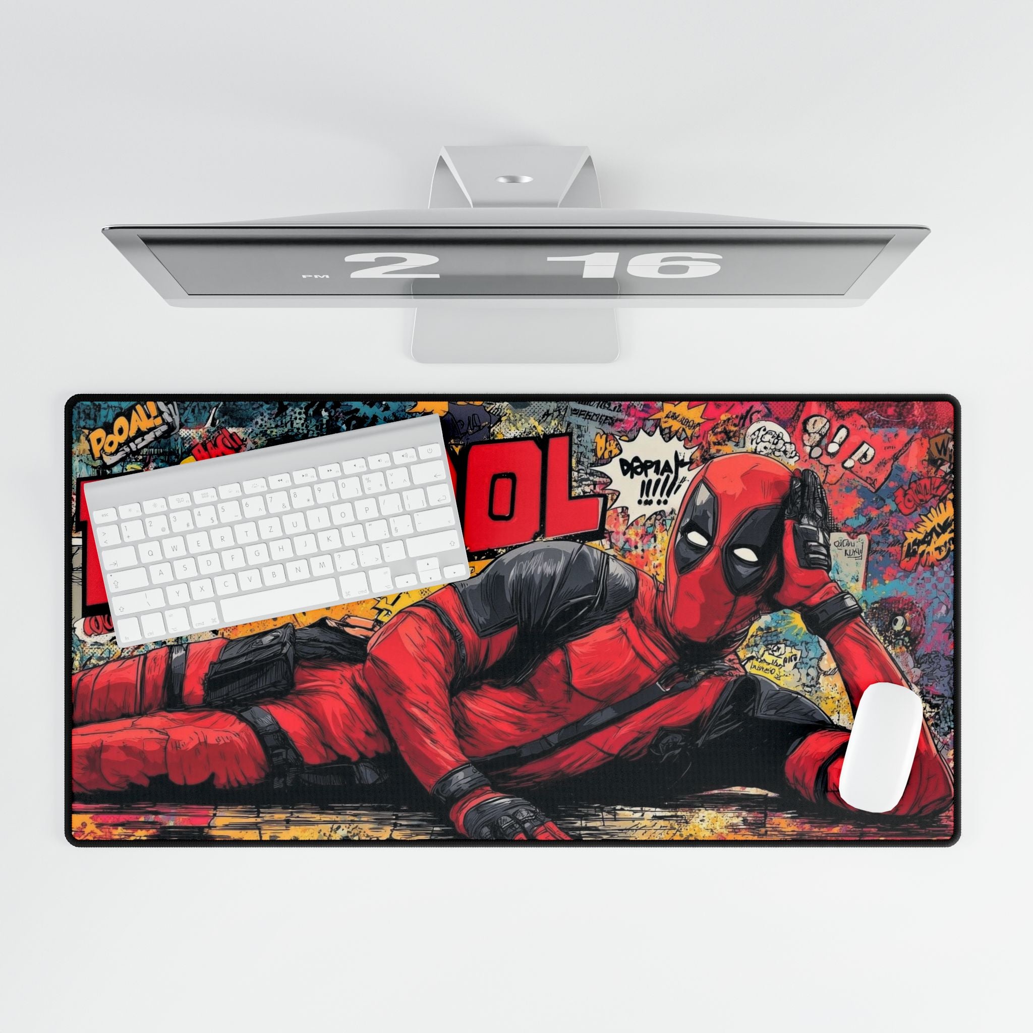 Deadpool Comic Desk Mat — Large Gaming Mouse Pad