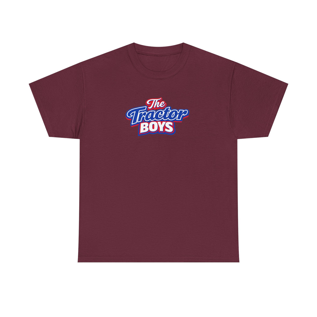 The Tractor Boys T-Shirt — Retro Blue & Red Logo Tee
