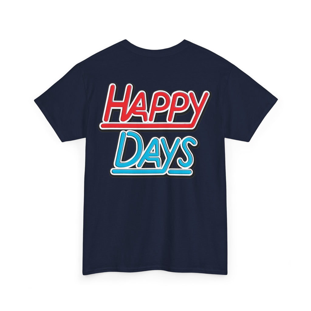 Happy Days Cast Caricature Tee — Retro 70s Sitcom Graphic T-Shirt