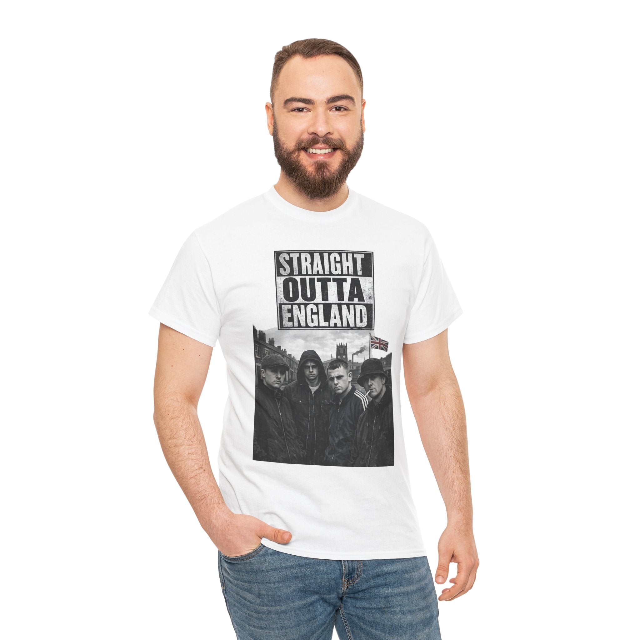 Straight Outta England T-Shirt — Retro Band Photo Tee