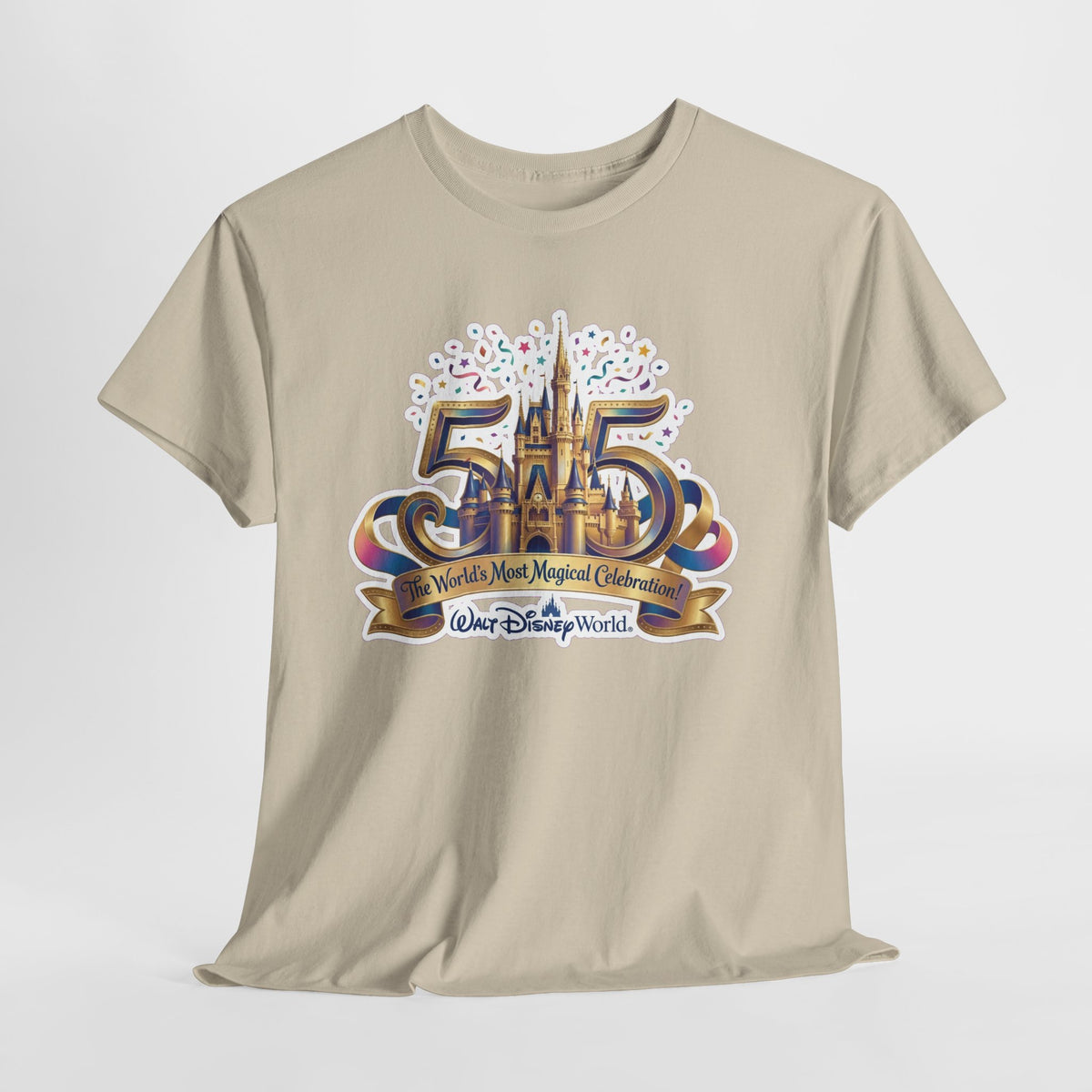 Disney World 50th Anniversary Castle Tee — 'The World's Most Magical Celebration' Souvenir T-Shirt