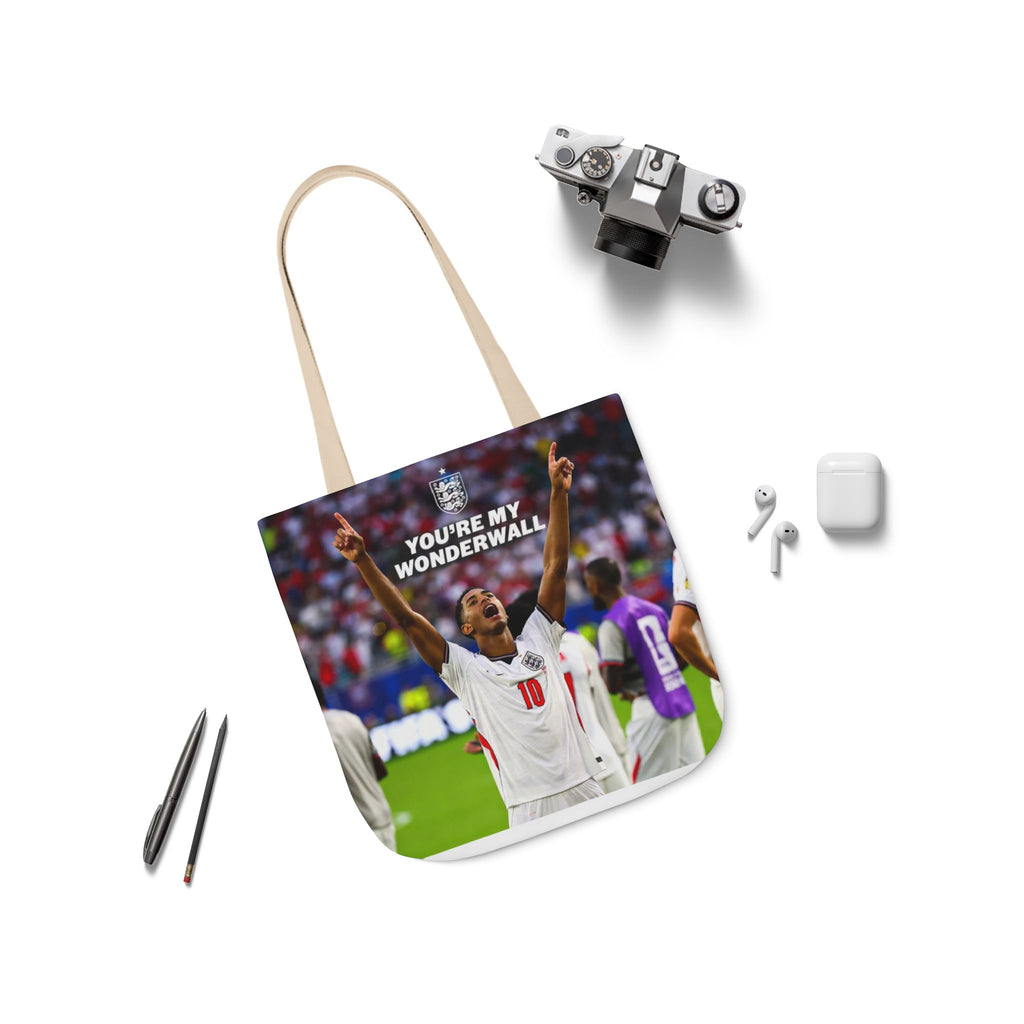 Jude Bellingham England Celebration Tote Bag – "You’re My Wonderwall" England Fan Canvas Tote