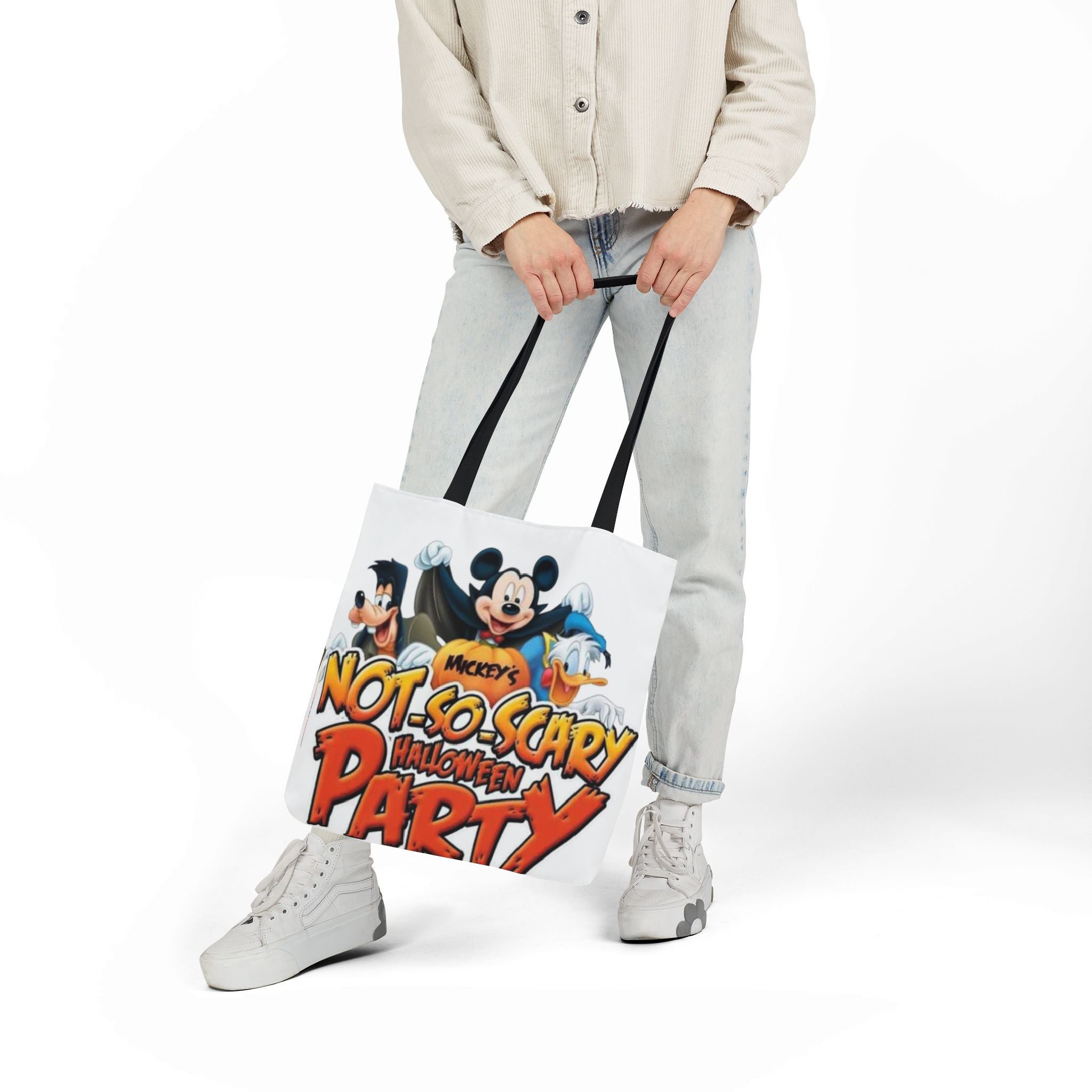 Halloween Party Canvas Tote Bag — "Not-So-Scary Halloween Party" Graphic