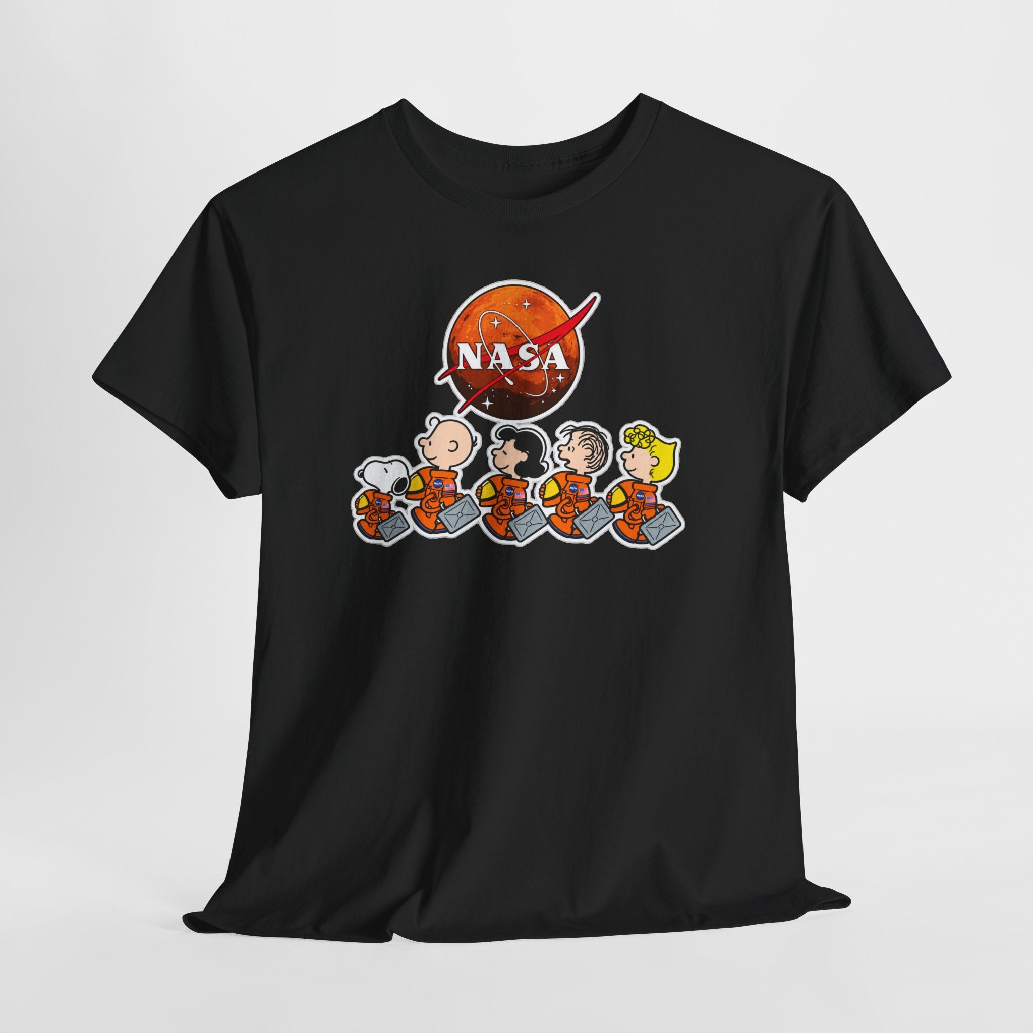 NASA Peanuts Cartoon T‑Shirt — Retro Space Snoopy & Crew Graphic Tee