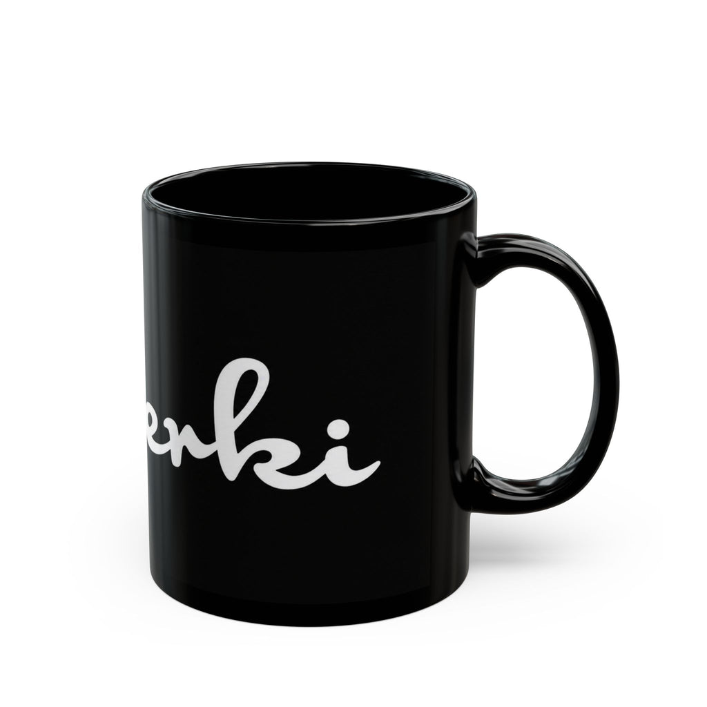Cherki Script Black Coffee Mug – Stylish Personalized Name Mug (11oz, 15oz)