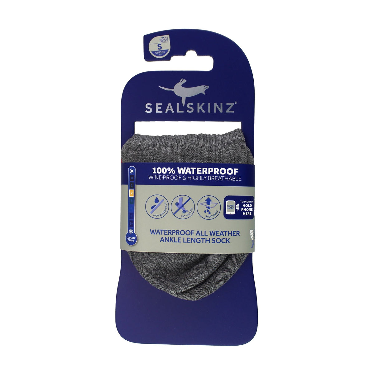 1 Pack Mens Waterproof All Weather Ankle Socks