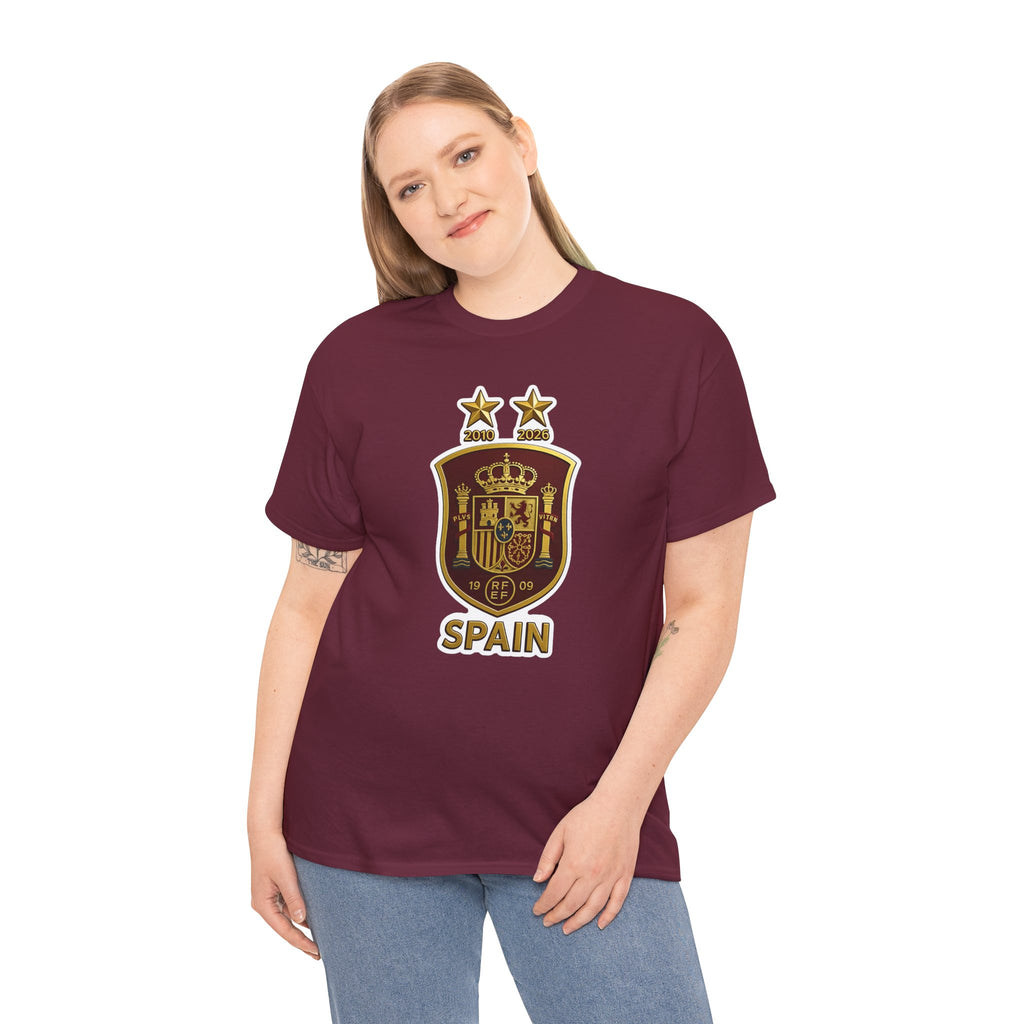 Spain Crest T-Shirt — Vintage Spanish Soccer Shield Tee