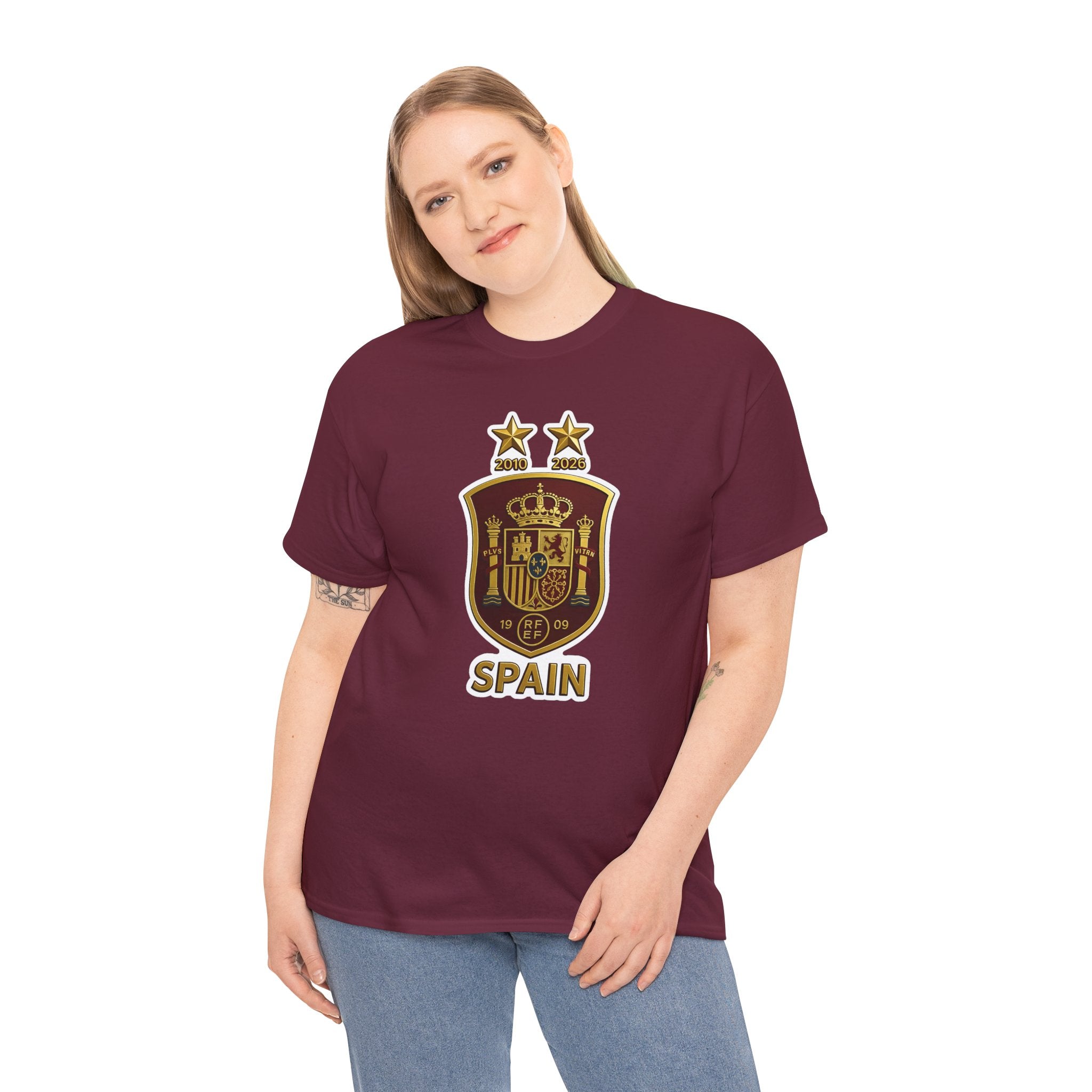 Spain Crest T-Shirt — Vintage Spanish Soccer Shield Tee