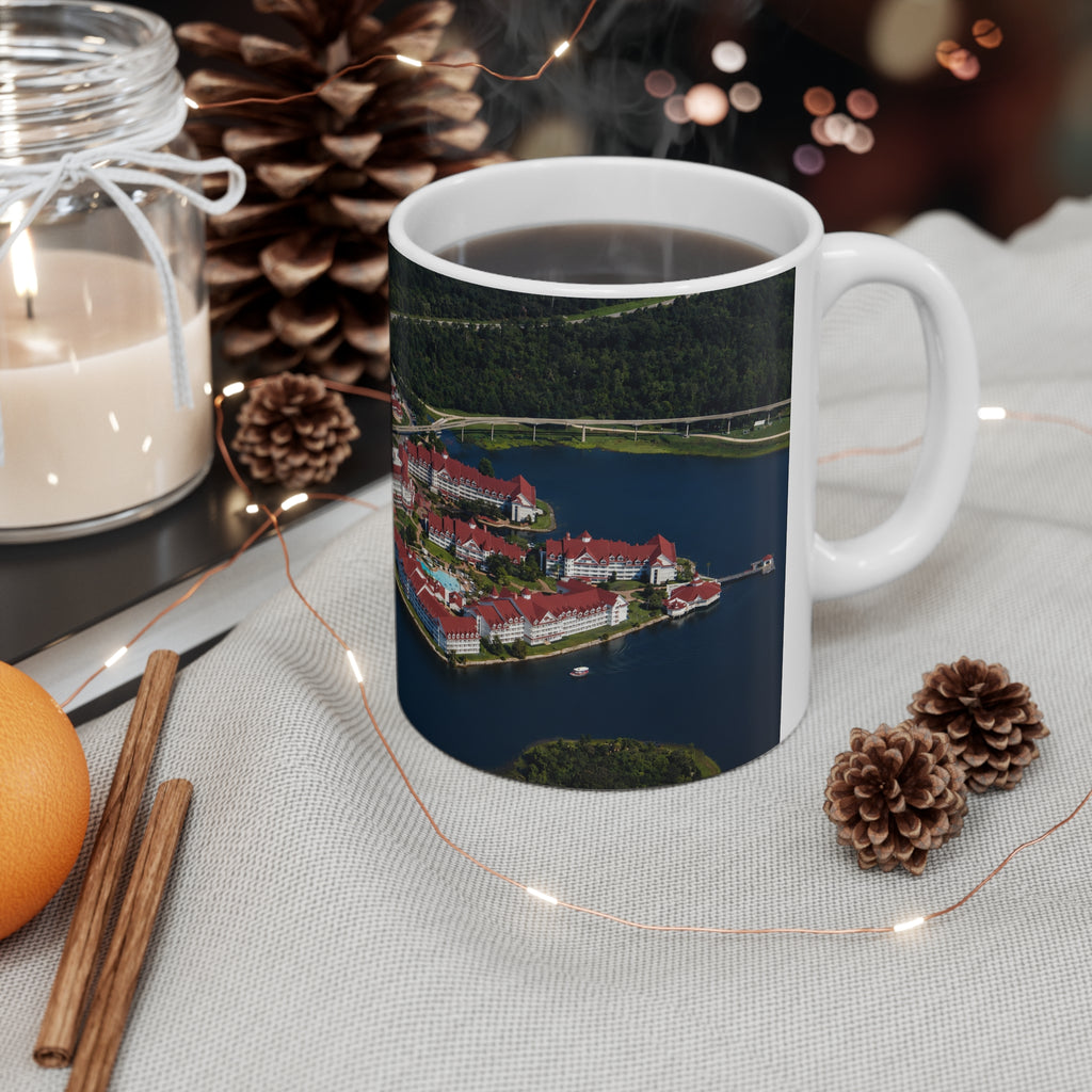 DIsney World Grand Floridian Resort Aerial Photo Coffee Mug — Scenic 11oz & 15oz Ceramic Cup