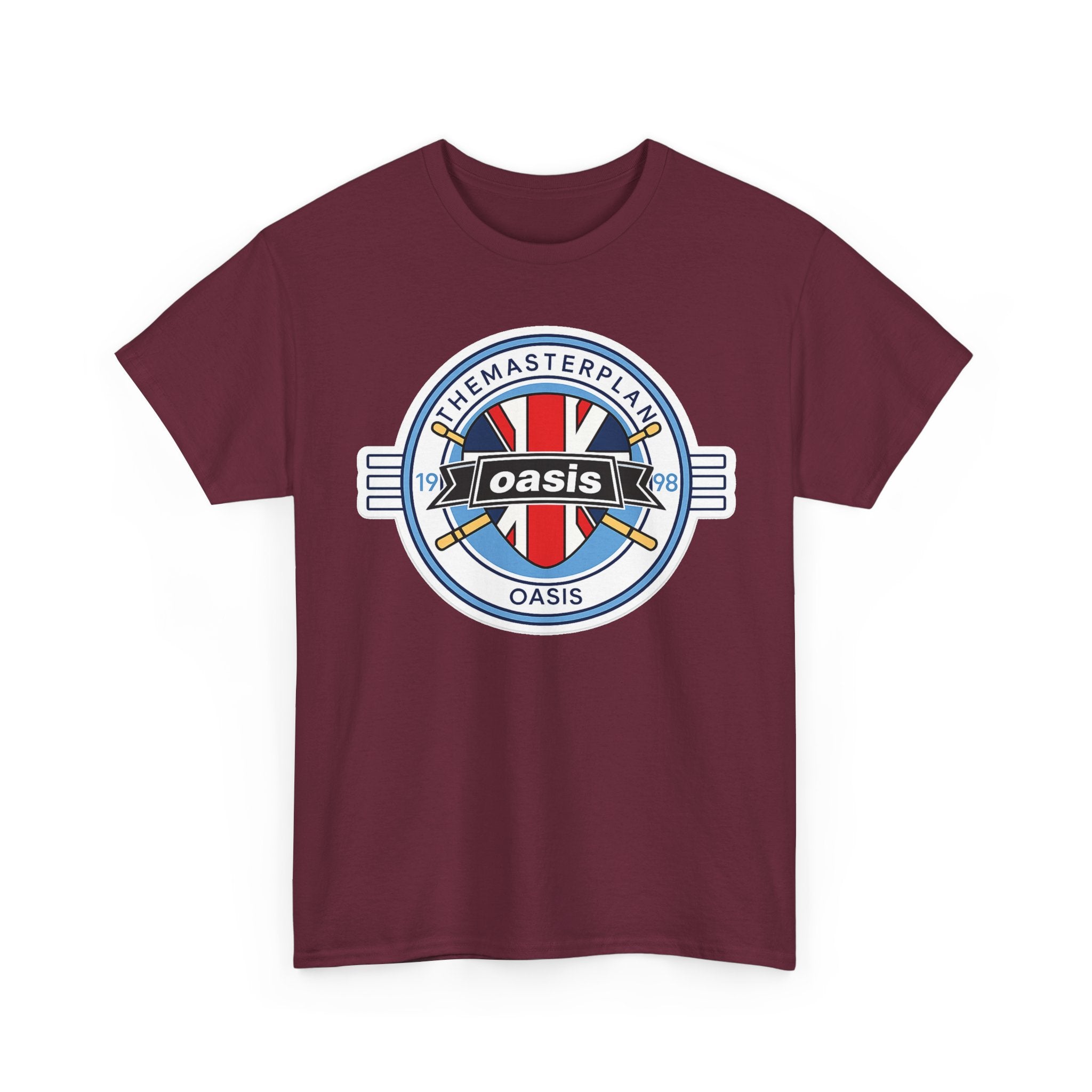 Oasis Union Jack Band Tee – Retro Rock Logo T-Shirt