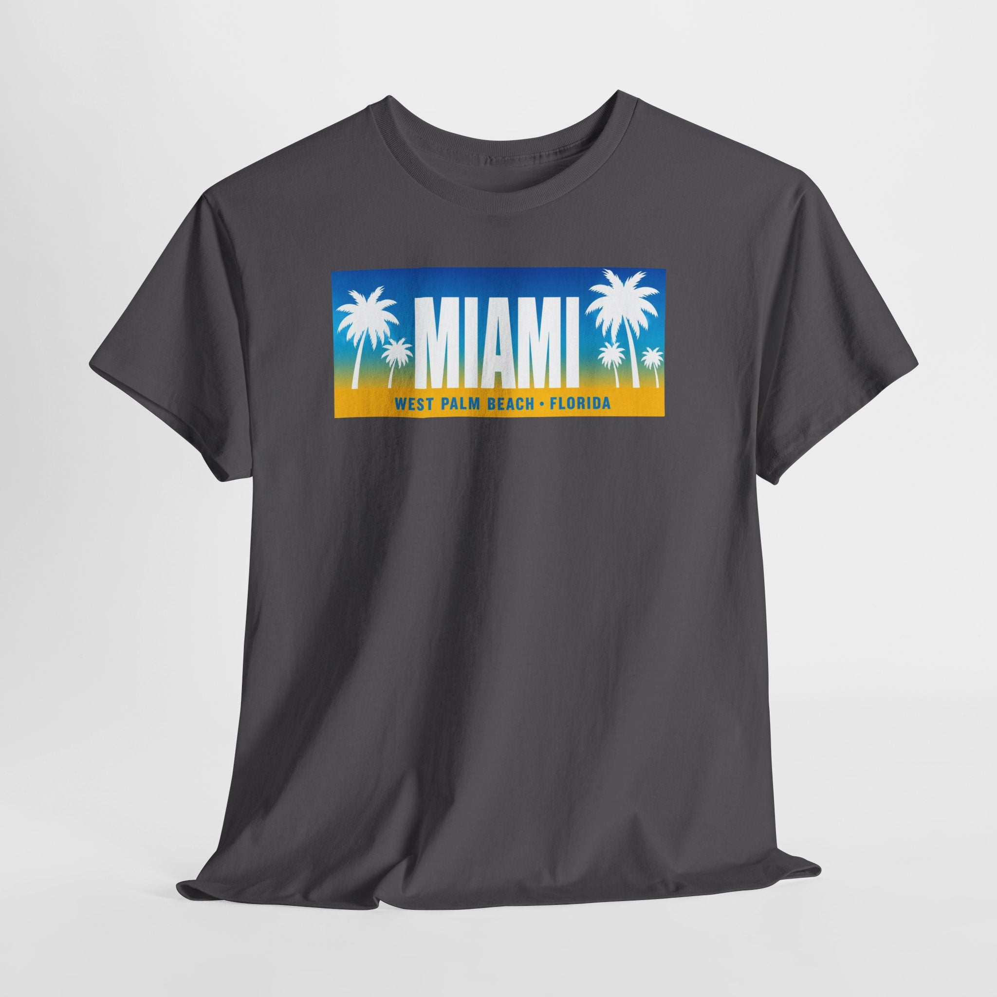 Miami West Palm Beach Vintage Tee — "MIAMI" Beach Palm Trees T‑Shirt
