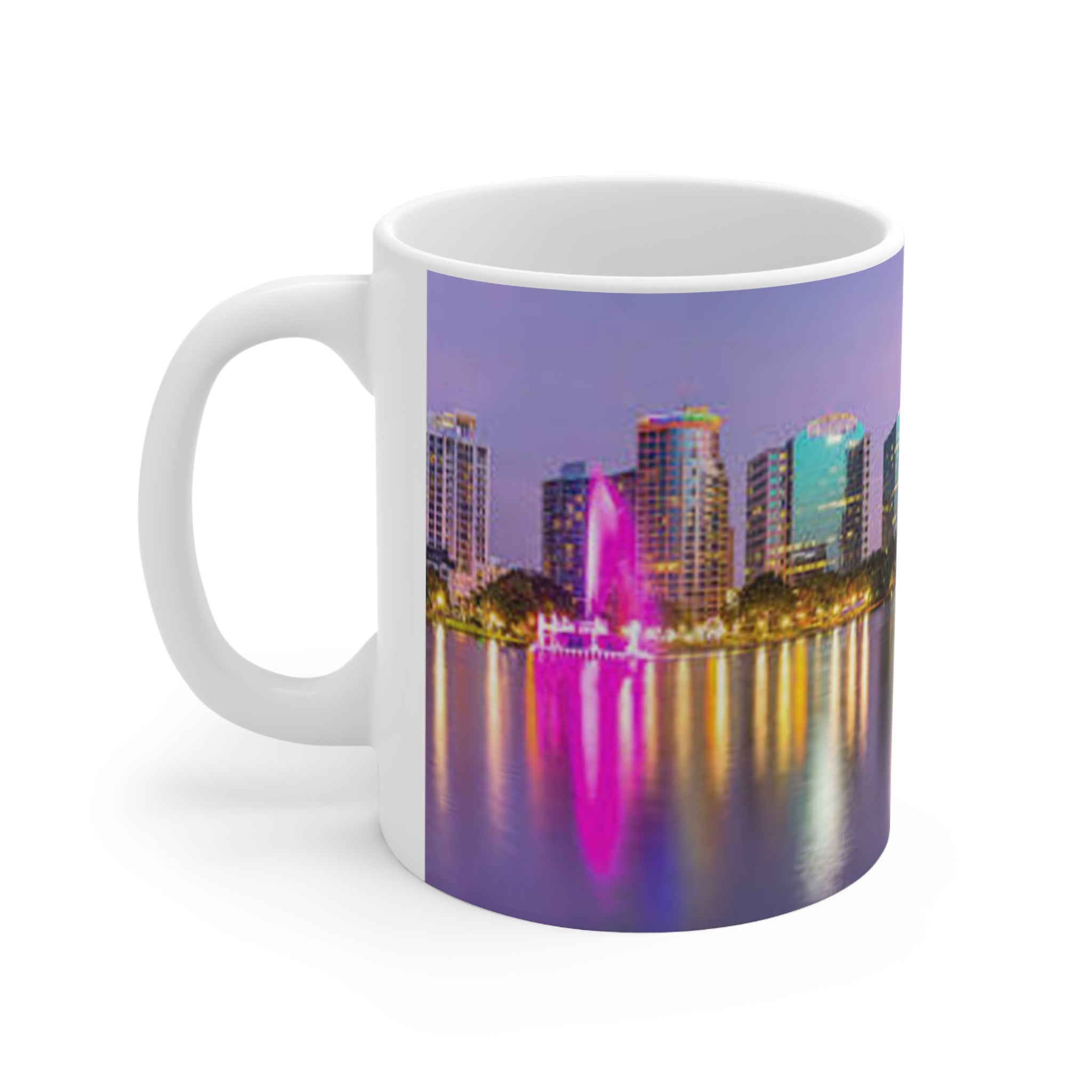 Orlando Night Skyline Ceramic Coffee Mug — Cityscape 11oz & 15oz