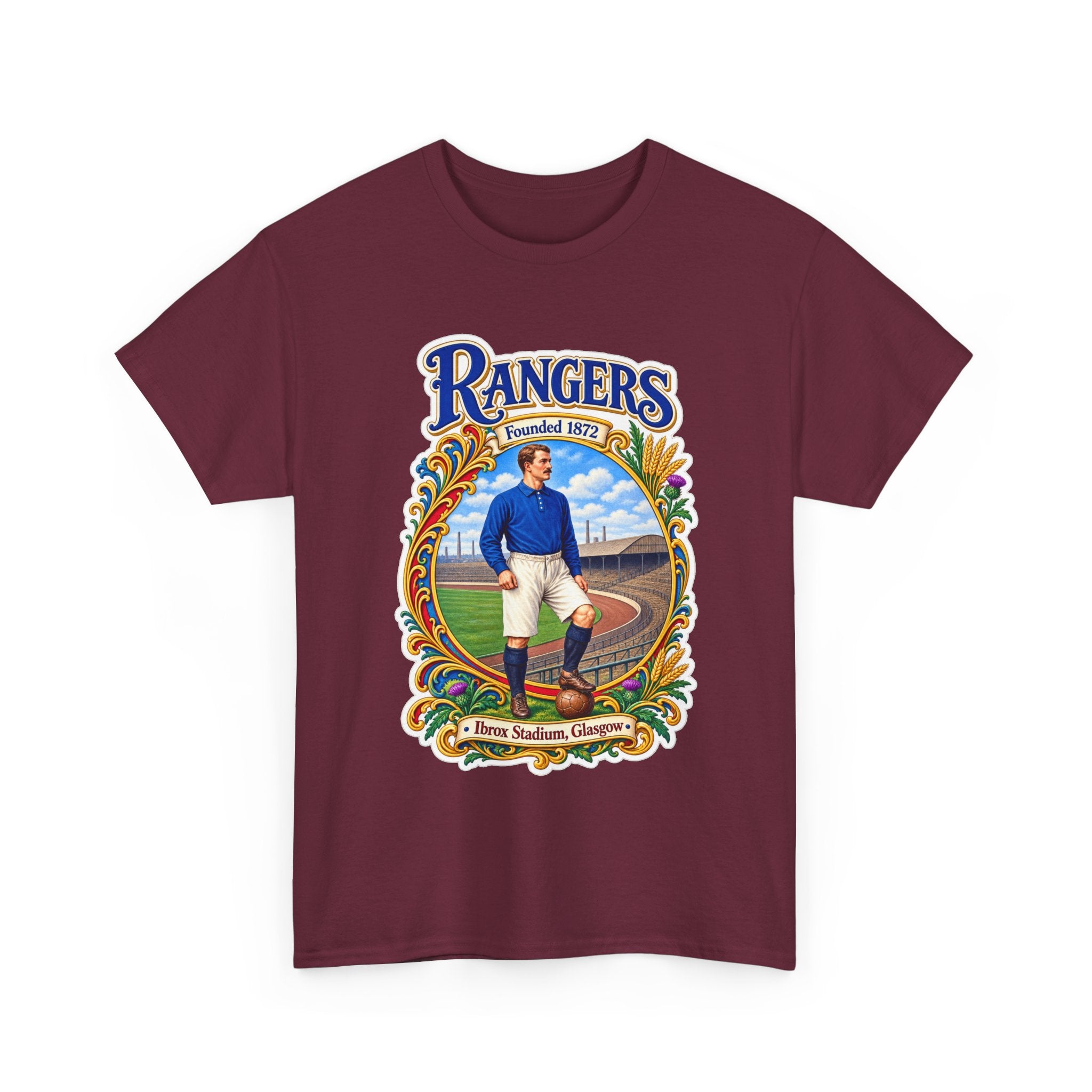 Rangers Retro Player Field Graphic Cotton T-Shirt