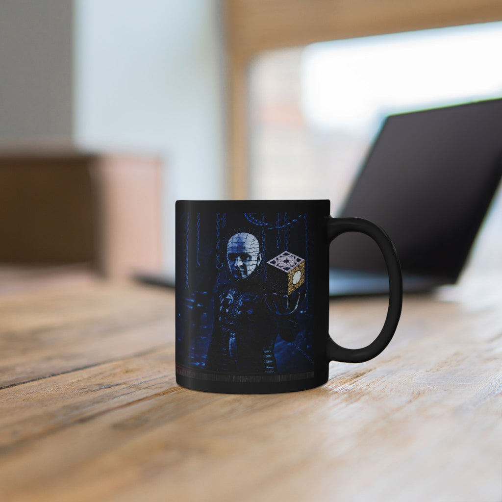 Hellraiser Pinhead & Lament Configuration Black Coffee Mug – Horror Movie Fan Gift (11oz/15oz)