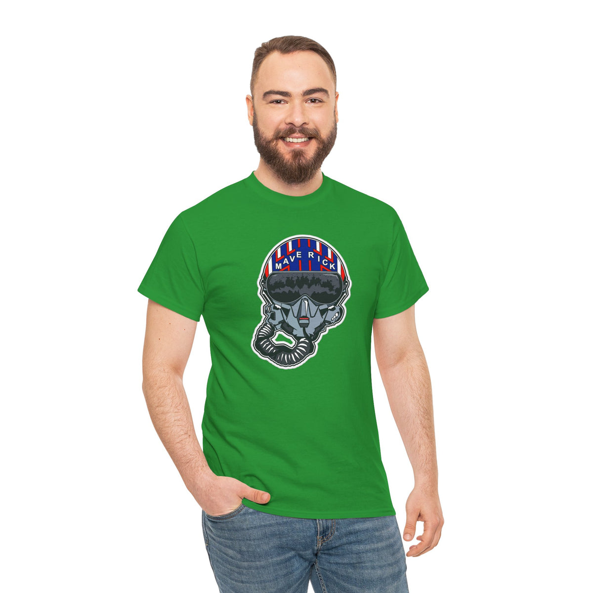 Skull Pilgrim Tee — Retro Striped 'Maverick' Helmet Graphic Shirt