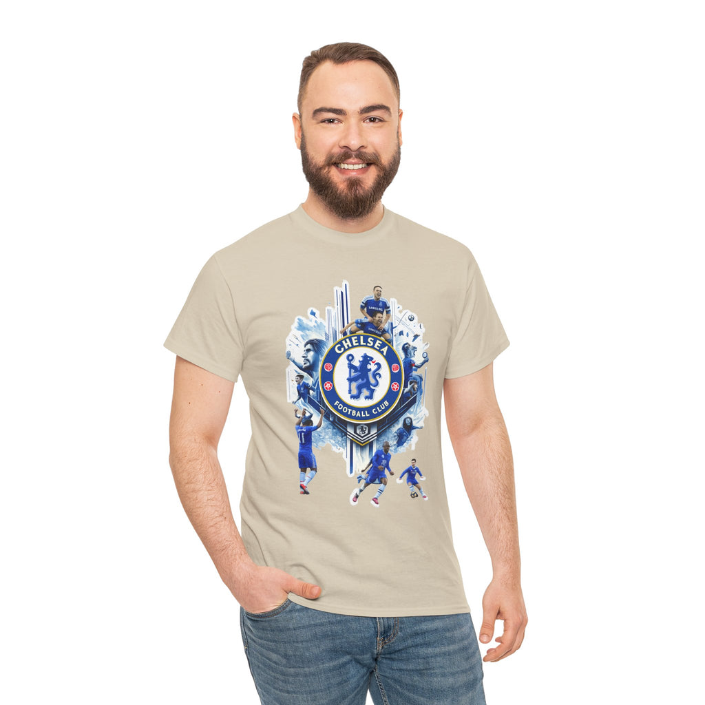 Chelsea FC Crest Players T-Shirt — Blue Football Fan Tee