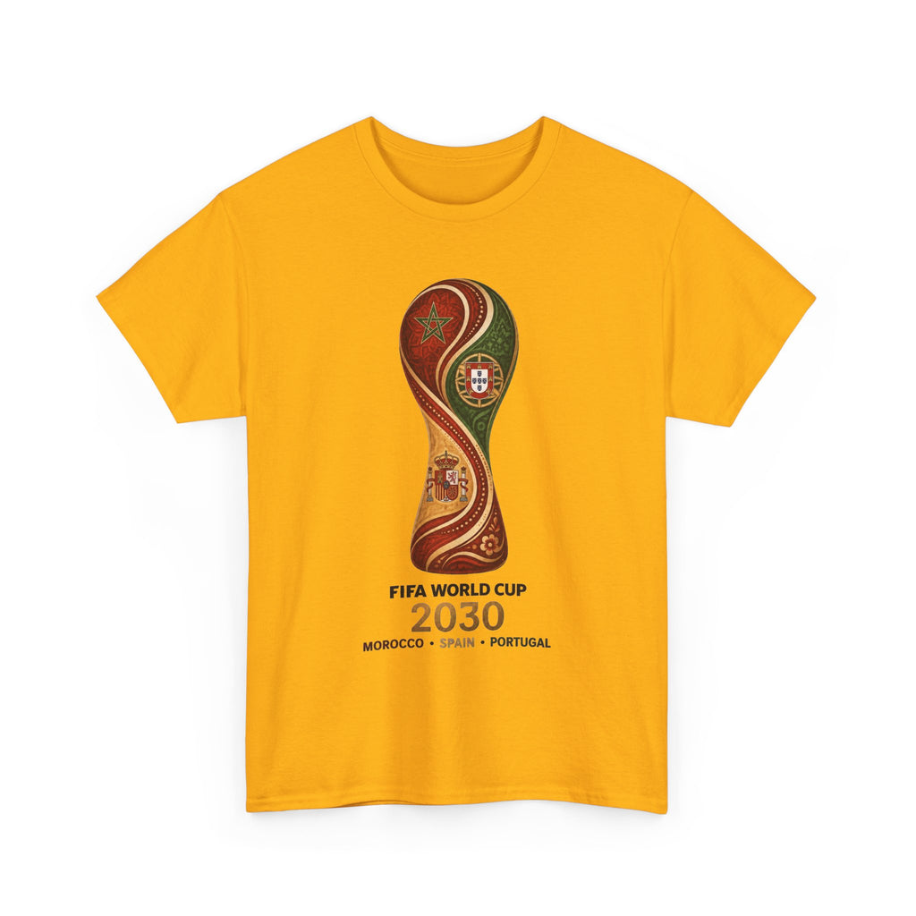 FIFA World Cup 2030 Trophy T-Shirt — Morocco Spain Portugal Official Design