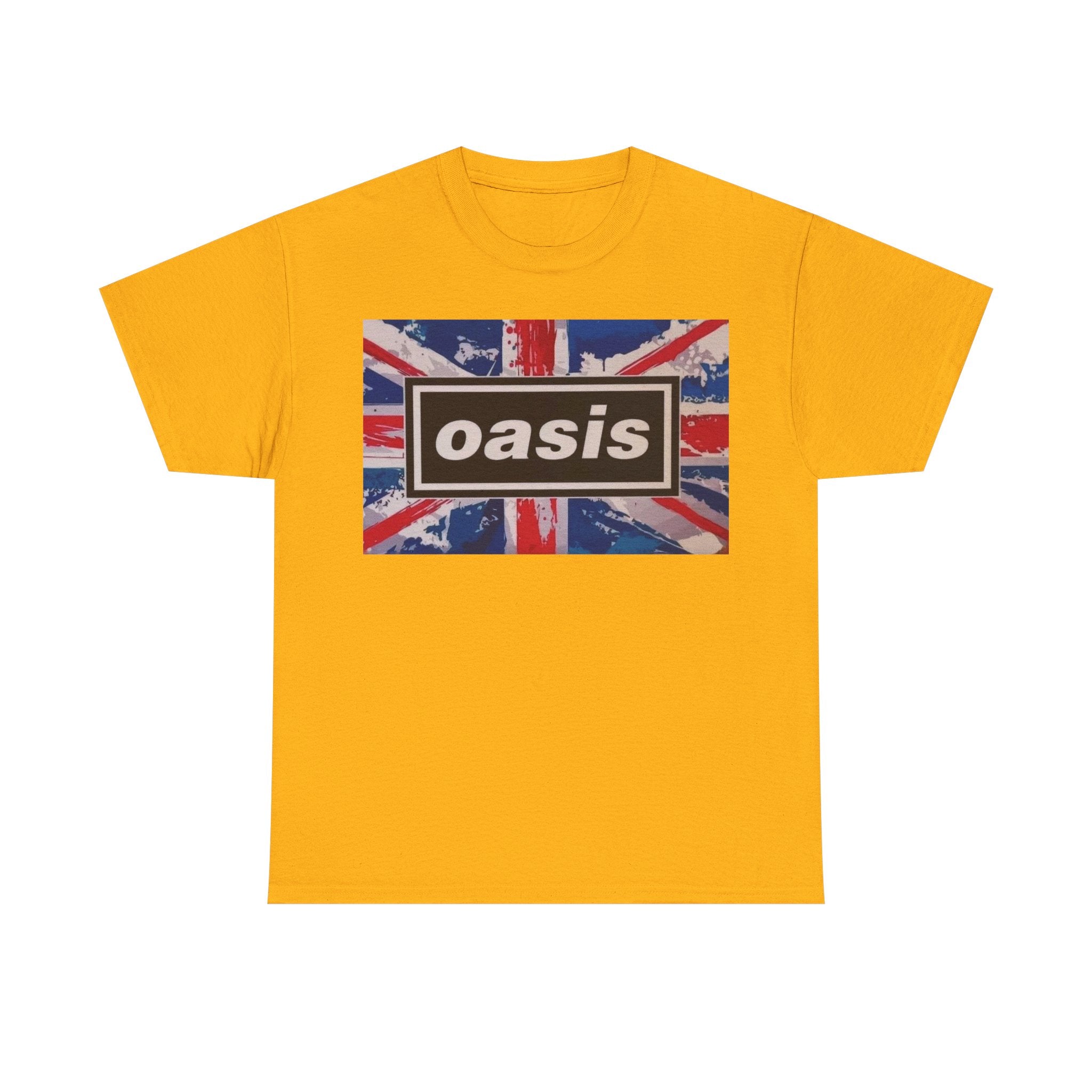 Oasis Union Jack Tee – Vintage British Band Logo T-Shirt