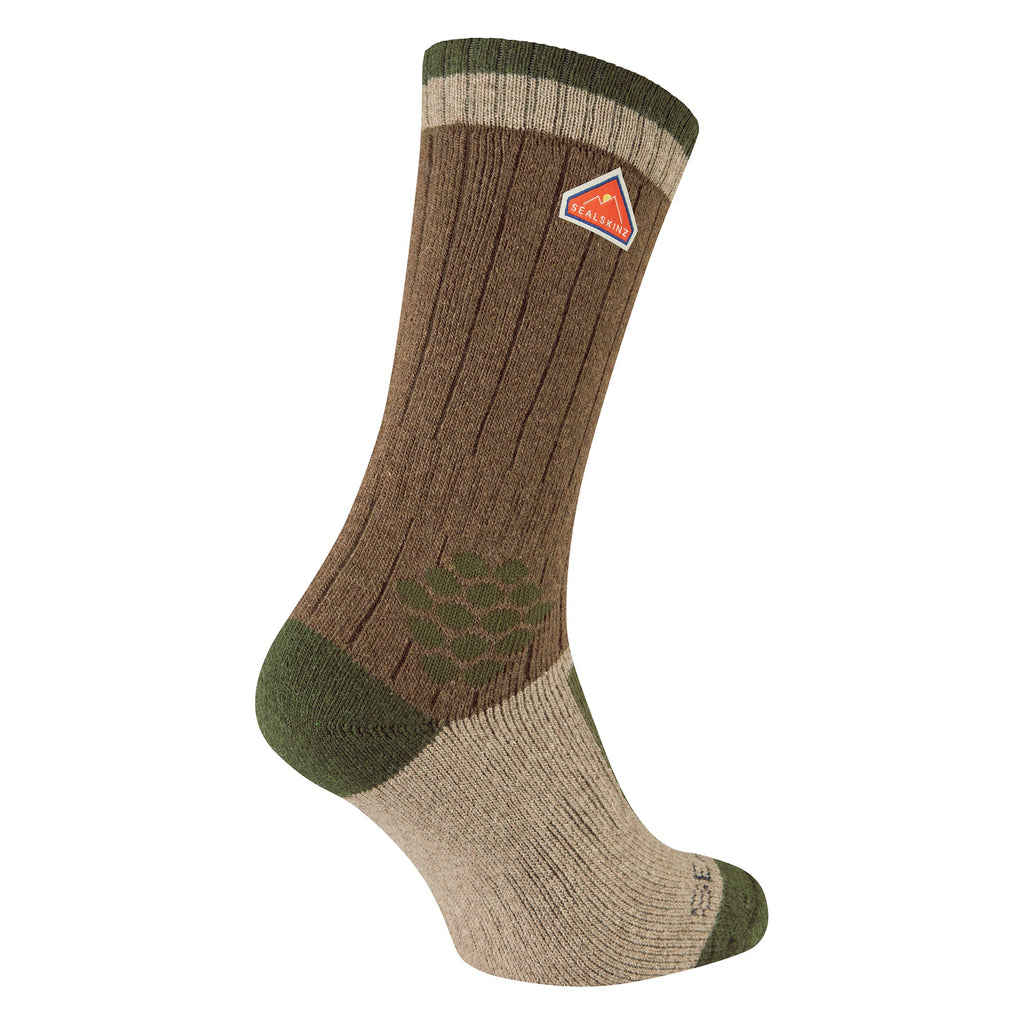 Recycled Wool Mid Colour Block Hiking Socks for Men and Women