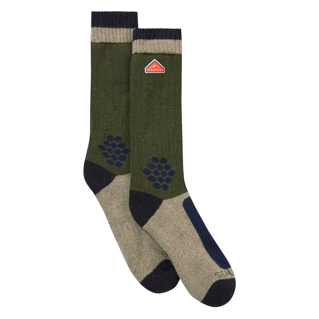 Recycled Wool Mid Colour Block Hiking Socks for Men and Women