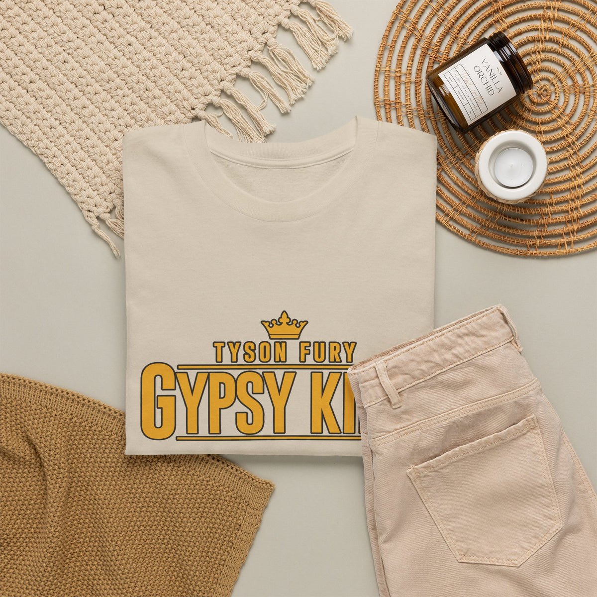 T-Shirt — "Gypsy King" Retro Crown Boxing Tribute Tee