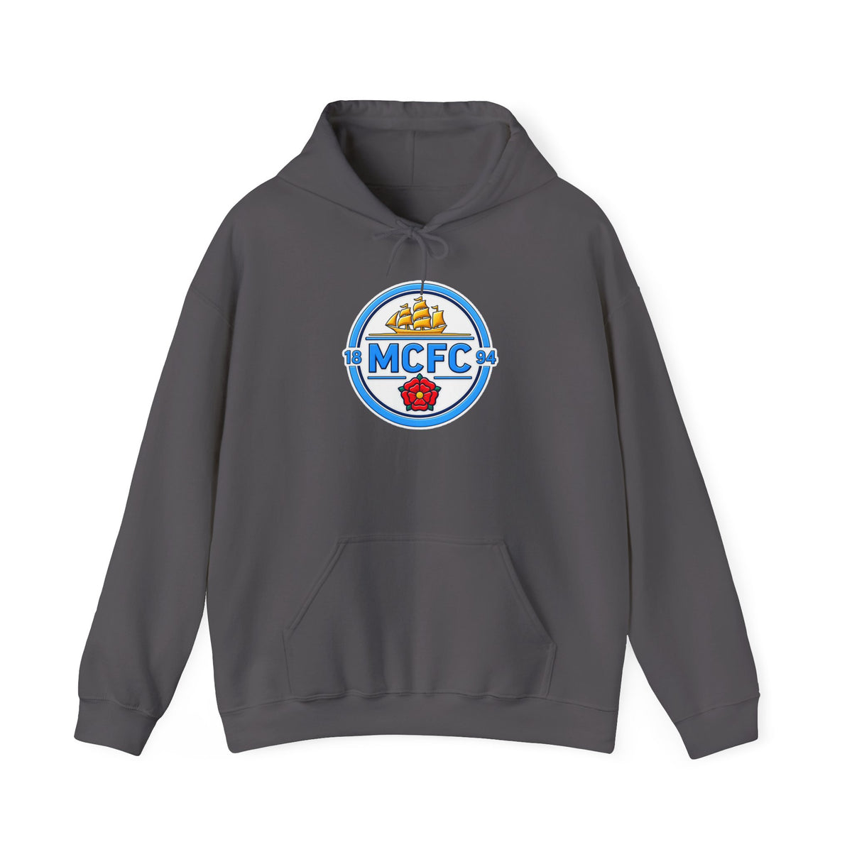 MCFC Logo Hoodie – Vintage Football Club Crest Pullover