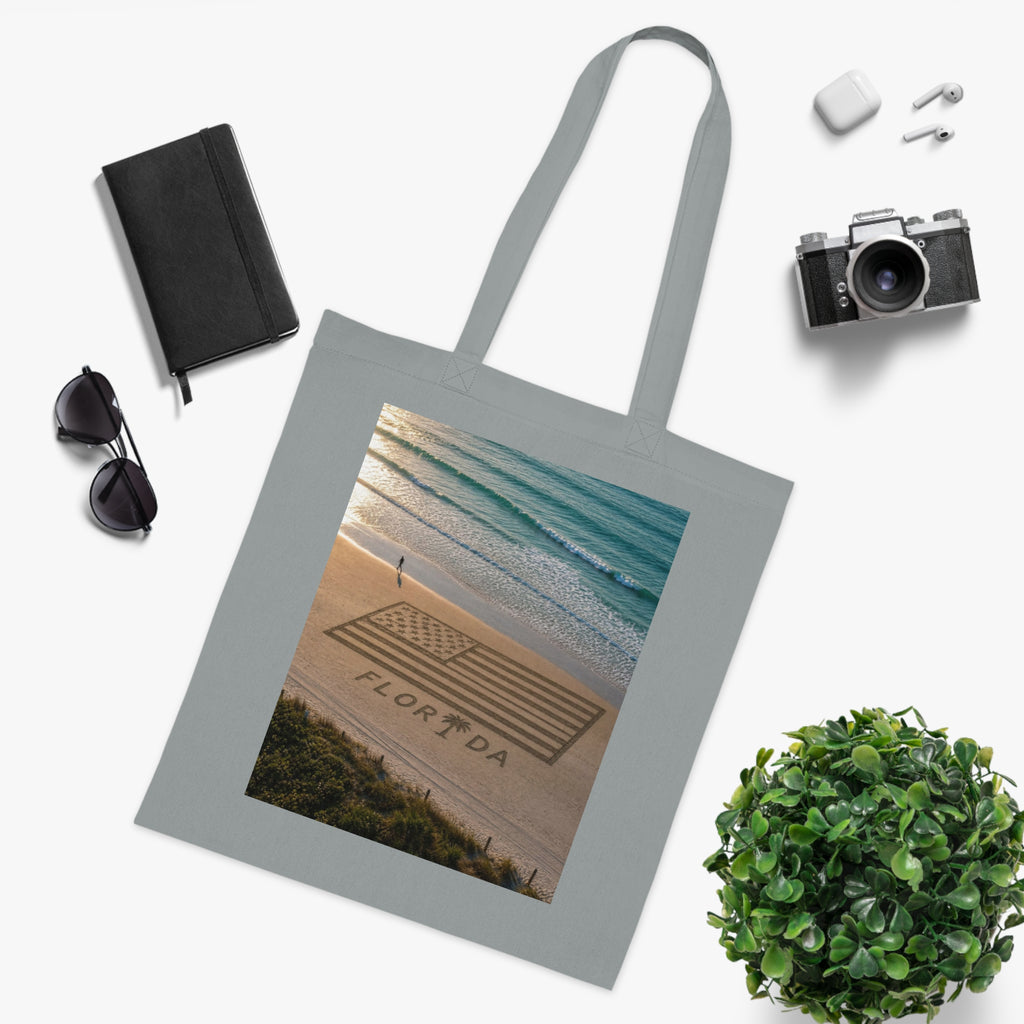 Florida Beach 100% Cotton Tote Bag
