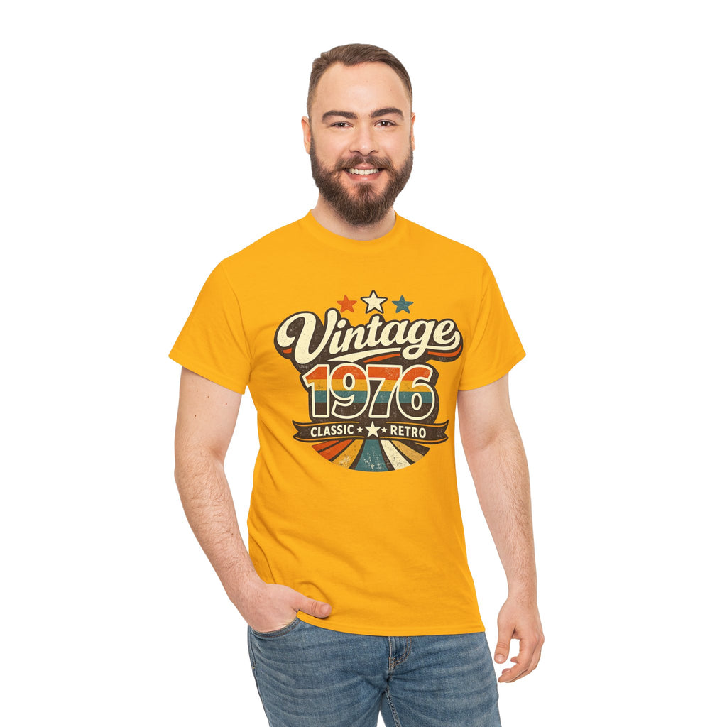 Vintage 1976 Retro Graphic Tee — Classic Birthday or Anniversary Gift
