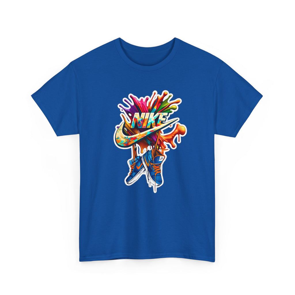 Nike Inspired Splash Graphic Tee — Colorful Sneaker Streetwear T-Shirt