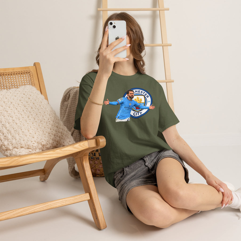 Bernardo Silva Manchester City Football Club Graphic Tee — Celebratory Player Design