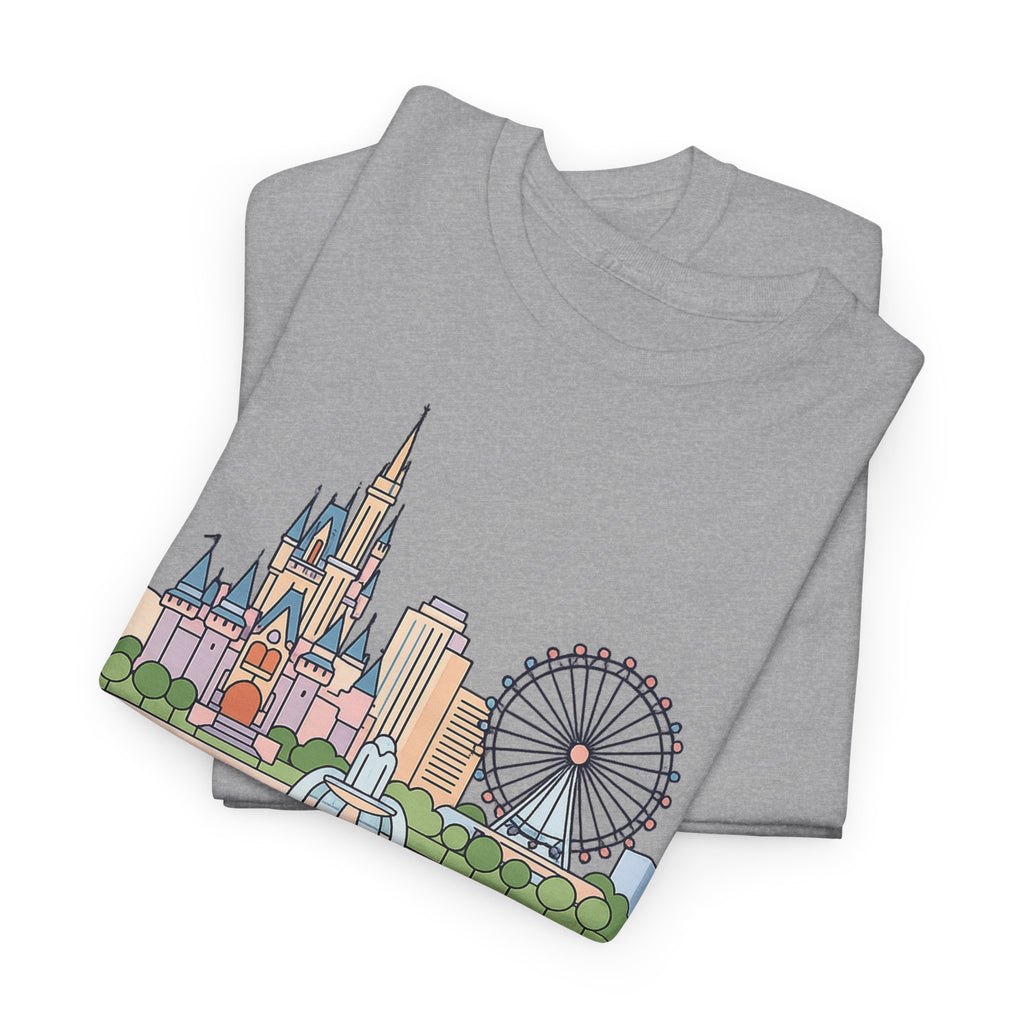 Orlando Skyline T-Shirt — Cute Cityscape Graphic Tee with 'Orlando' Text