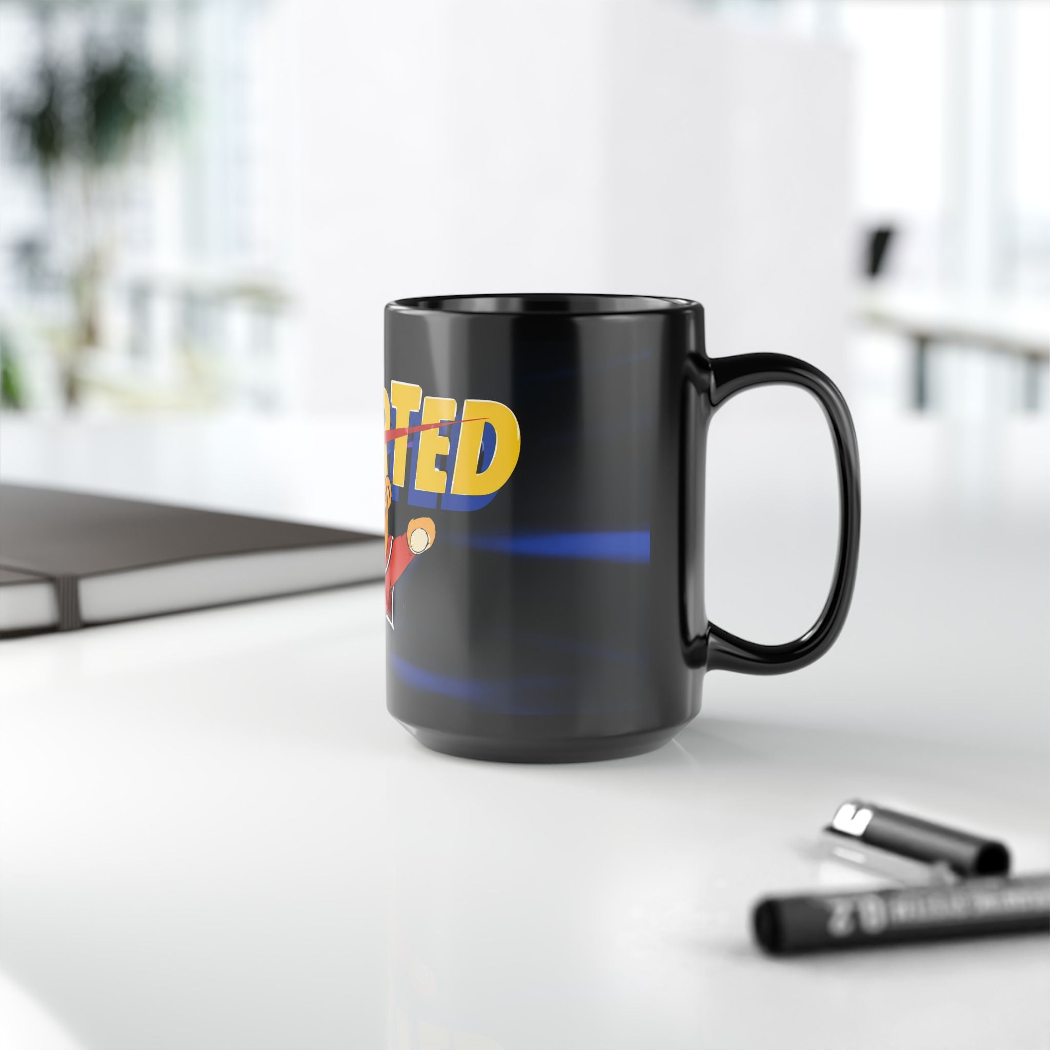 Super Ted Superhero Mug — Cute Vintage Cartoon Coffee Cup (11oz, 15oz)