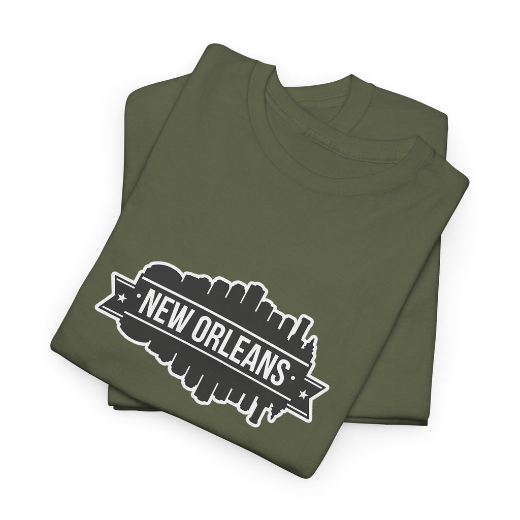 New Orleans Skyline T-Shirt – Retro Badge Cityscape Tee