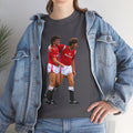Hughes and Whiteside Manchester United Legend Teammates Graphic Cotton T-Shirt / Tee