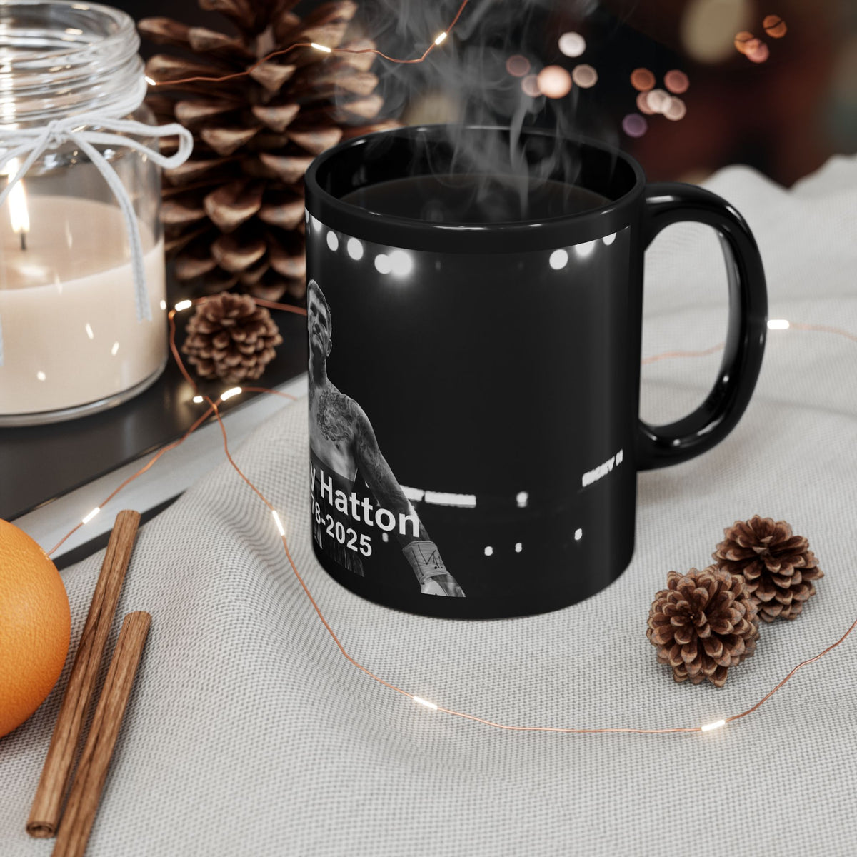 Memorial Black Mug – Ricky Hatton 1978–2025 Tribute