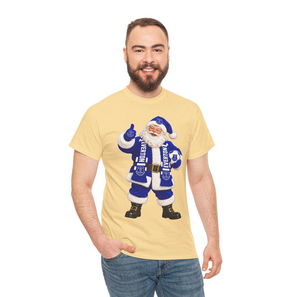 Everton Santa Scarf Christmas Tee - Holiday Vintage Santa T-Shirt