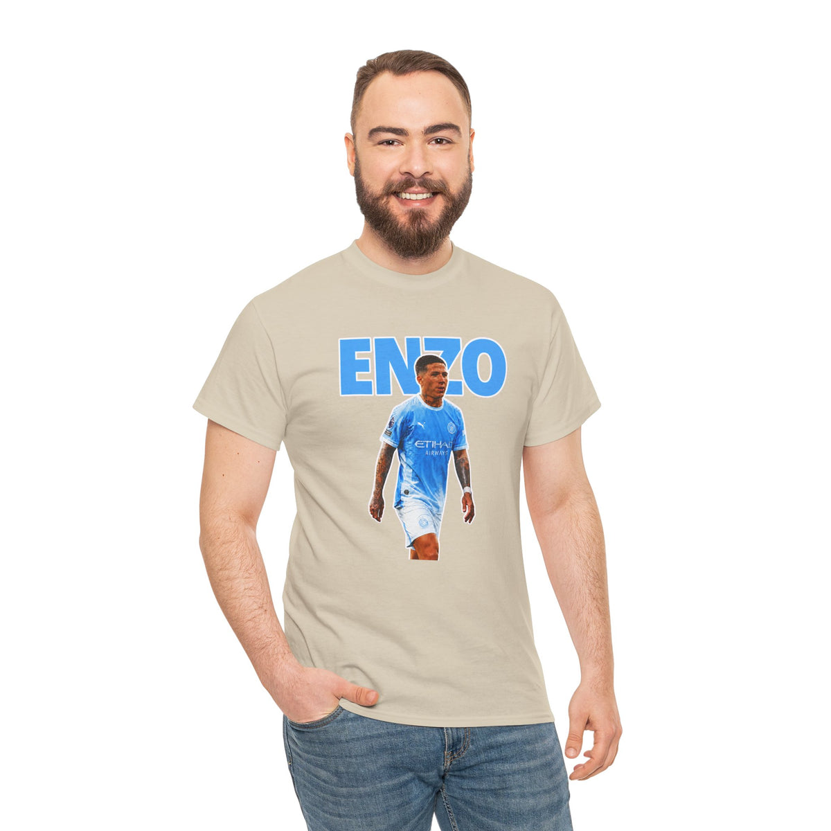Enzo Fernandez Manchester City Inspired Cotton T-Shirt