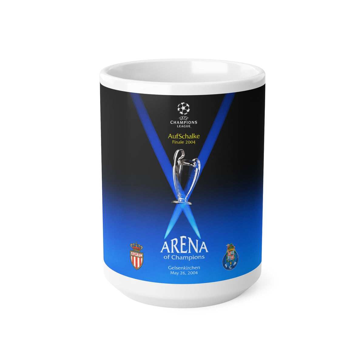 2004 UEFA Champions League Final Programme Cover inspired Ceramic Coffee Mug (11oz/15oz)