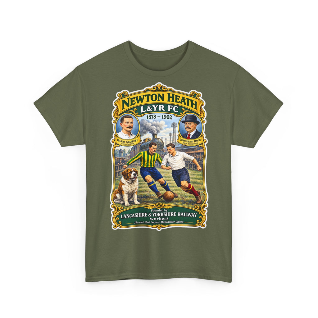 Newton Heath L&YR FC Vintage Football Tee — Lancashire & Yorkshire Railway Soccer Shirt