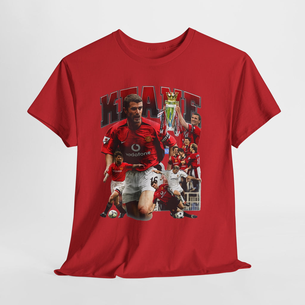Roy Keane Football Legens Collage Tee — Retro Man United Tribute Shirt