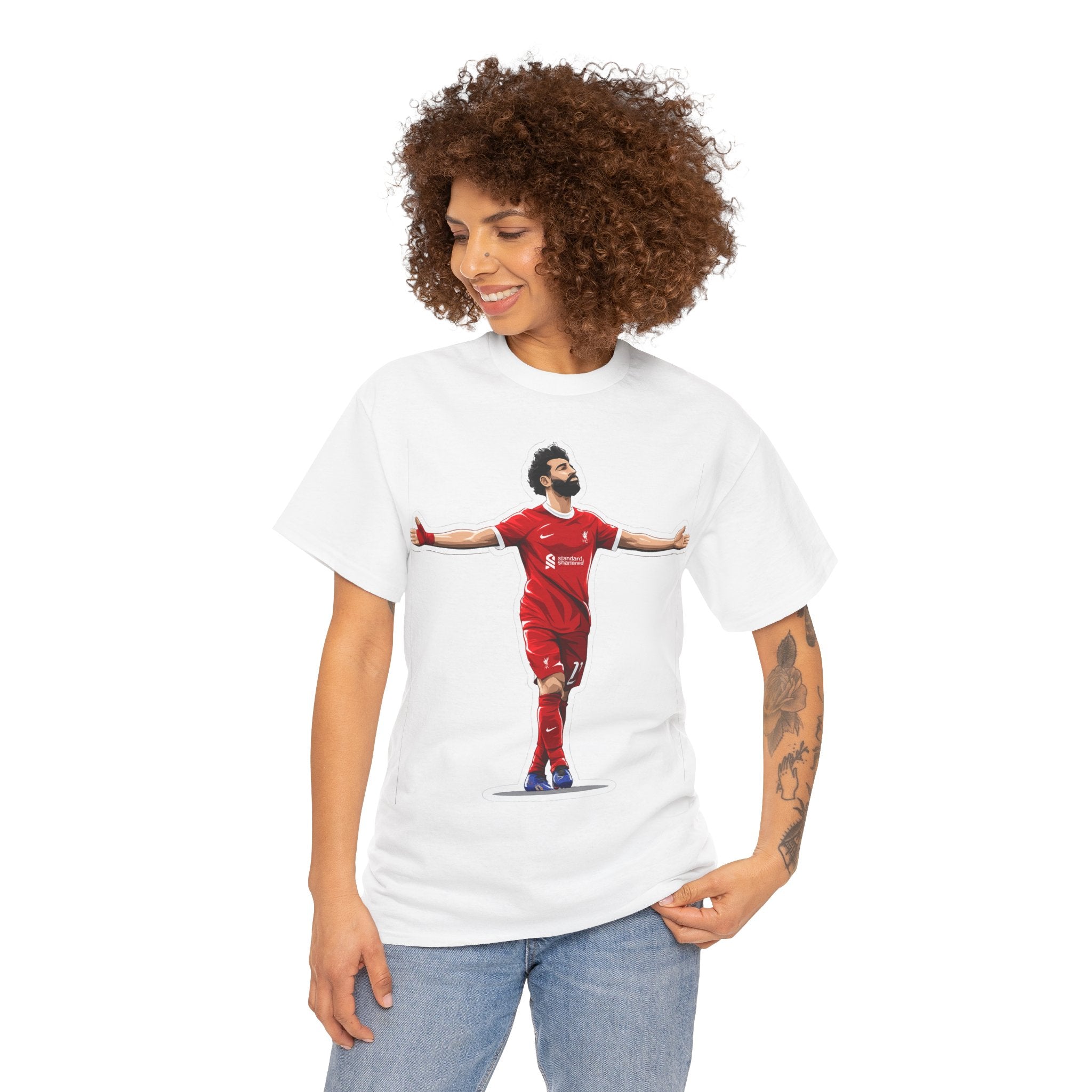 Mo Salah Celebration Tee — Liverpool Graphic T-Shirt